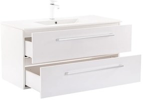 Dulap inferior Vario Clam 100 cu lavoar alb-alb