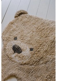 Covor pentru copii bej lavabil/țesut manual din bumbac 120x122 cm Bear – Lorena Canals
