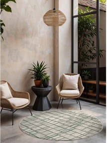 Covor pentru exterior și interior verde/crem rotund ø 160 cm Haringey Crouch – Ted Baker