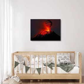 Tablou pe sticlă cu vulcan (70x50 cm)
