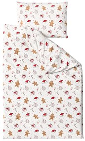 Lenjerie de pat din bumbac GINGER JOY albă Dimensiune lenjerie de pat: 70 x 90 cm | 140 x 200 cm