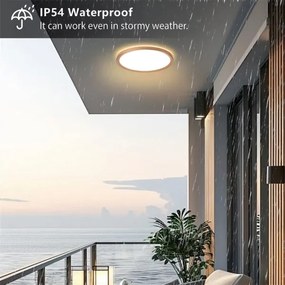 Brilagi - Plafonieră LED pentru baie ULTRA SLIM LED/24W/230V Ø 42 cm roz auriu IP54