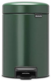 Cos de gunoi cu pedala Brabantia NewIcon 1003196, 3 L, Inchidere lina, Baza antiderapanta, Verde inchis