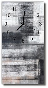 Ceas de perete din sticla vertical Murale vopsea de argint