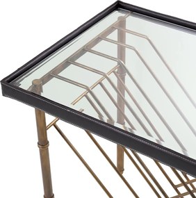 Masuta laterala design LUX Princess, alama vintage/ negru