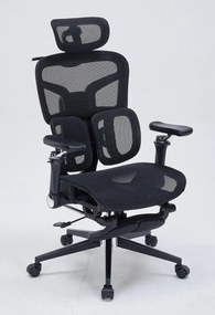 RESIGILAT- Scaun ergonomic premium DeluxStar T9 – cotiere 6D ultra moi, suport lombar adaptiv, spătar reglabil pe inaltime, tetiera 4D, mecanism multifunctional inclinare/blocare, pivotant, Mesh, Negru
