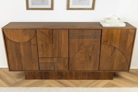 Comoda cu model optic 3D, Lemn, Maro fumuriu, ART DECO 170cm A-45478 VC