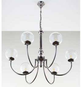 Lustră pe lanț Jupiter 2022 BRILLANTE 6xG9/10W/230V crom lucios