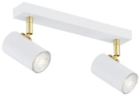 Plafoniera cu 2 spoturi design minimalist LAGOS alba