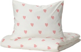Lenjerie de pat din bumbac HEARTIS PINK crem Dimensiune lenjerie de pat: 70 x 80 cm | 140 x 200 cm