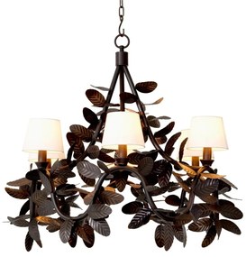 Candelabru LUX din alama design frunze Cheverny bronz