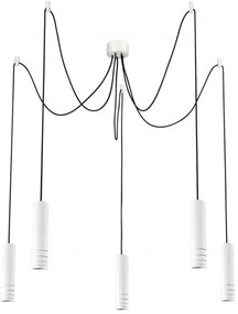 Lustra cu pendule design modern Locus 5 alba ZZ AZ3406
