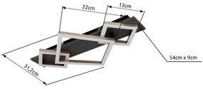 Plafoniera LED design slim BEATRIX I negru/gri