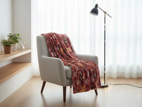 Patura din microfibre de Craciun GINGERBREAD HEART, rosie Dimensiune: 200 x 220 cm
