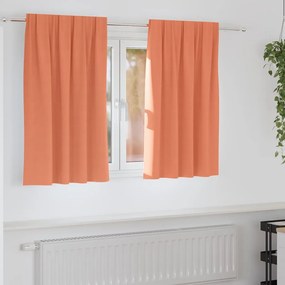 vidaXL Perdele cu perdele 2 pcs Terracota 140 x 140 cm Poliester
