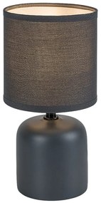 Lampa de masa ceramica si abajur albastru Daphni