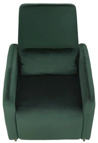 Scaun relaxant reclinabil, ţesătură de catifea smarald, NAURO