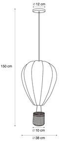 Lampa suspendată pentru copii Balon cu aer cald albastru - Air Balloon