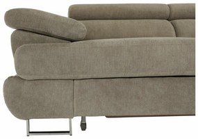Set canapea cu spaţiu de depozitare, maro deschis melanj, material textil, dreapta, BUTON R