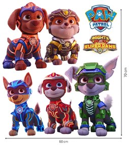 Autocolant de perete "PAW Patrol - Mighty Pups 2"