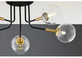 Lustră pe tijă Jupiter 2040 BURANO 5xG9/10W/230V negru/auriu/transparent