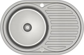 Chiuveta inox incastrata Quadron Pop Tom 211 inox satinat 77x50 cm