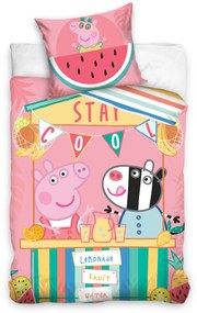 Lenjerie de pat pentru copii Culoare roz, PEPPA PIG Stay cool