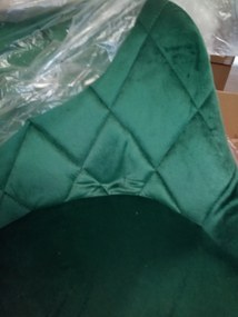 OFERTA Scaun de bar verde VELVET KAST II. calitate secundara