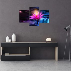 Tablou cu lotus pe apă (90x60 cm)