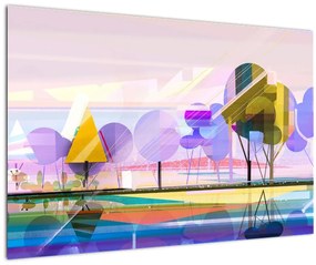 Tablou - Peisaj, abstracție (90x60 cm)