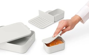 Cutie pentru alimente Brabantia Make&Take 1006292, 2 L, Cu separatoare, Inchidere etansa, Fara BPA, Gri deschis