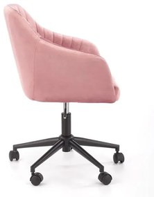 Scaun de birou Fresco velvet roz H91 cm
