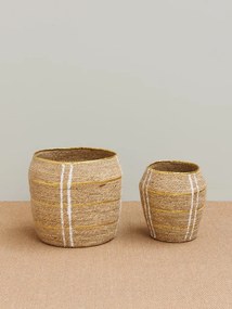 Set 2 cosuri de depozitare, din zambila de apa, Ghana