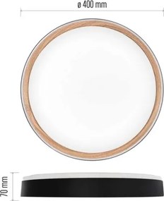 Plafonieră LED cu funcție de dimare ILVI LED/30W/230V 2700-6500K Ø 40 cm negru/bej + telecomandă