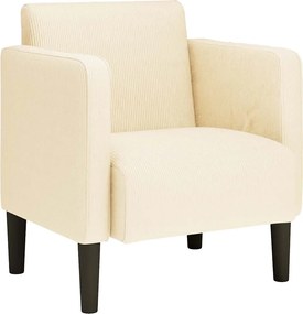 vidaXL Canapea scaun cu cotiere crem 54 cm țesătură velur