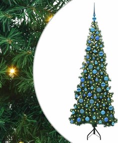 vidaXL Pom de Crăciun Artificial pentru Colț Verde 180 cm PVC și Metal