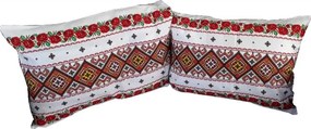 Set 2 perne decorative Casa Gino®, dimensiuni 70X50 cm, pentru living, bucatarie si dormitor, bumbac 100%, Motive traditionale si Trandafiri