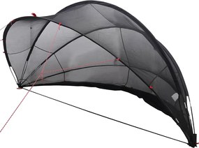 vidaXL Dom pentru piscină Manual Negru 336 x 322 x 160 cm