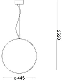 Lustră LED pe cablu Ideal Lux CIRCUS LED/29W/230V d. 44 cm CRI 90 negru