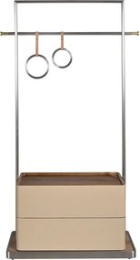 Suport pentru haine bara cu inele si sertare Coat Rack