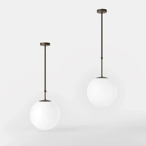 Lustra cu inaltime reglabila din alama si sticla Musa