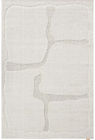 Covor gri deschis din lână 133x190 cm Morphic Organica – Agnella