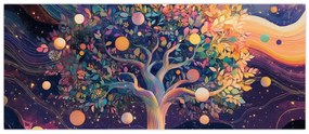 Tablou – Arbore violet plin de energie (120x50 cm)