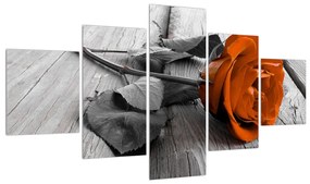 Tablou cu trandafirul portocaliu (125x70 cm), în 40 de alte dimensiuni noi