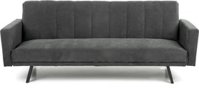 Canapea extensibila ARMANDO, gri, stofa catifelata, 192x100x78 cm