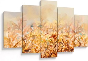 Tablou - Frunze în culori de toamnă, pictură în ulei (150x105 cm)