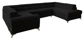 Colțar Louis 347cm negru