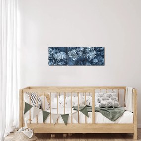 Tablou - Pădure înzăpezită (cu ceas) (90x30 cm)