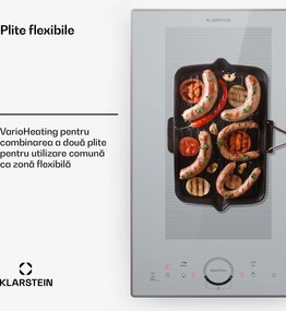 Klarstein Delicatessa Slim Domino, plită cu inducție, 3500W, cronometru
