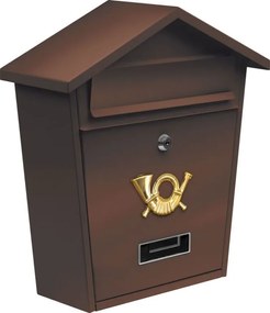 Cutie poștală cu acoperiș - maro